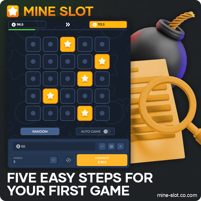 How to place your first bet at Lucky Mines - instructions