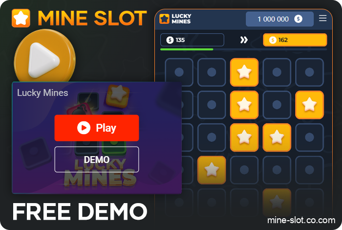 How the demo mines slot works for players