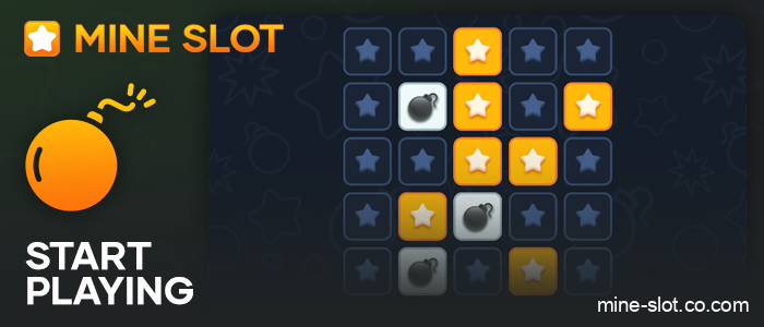 Select a mine slot in the online casino lobby